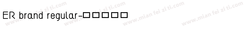 ER brand regular字体转换